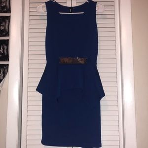Royal Blue Peplum Dress